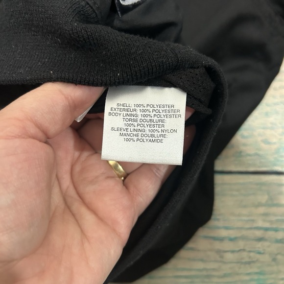 adidas Climashell Windbreaker Jacket Mens XL Black V Neck Elastic Hem Pullover - Picture 8 of 11